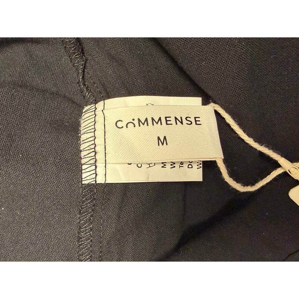 C/Me (Commense) Black Embroidered Midi Dress Spaghetti Strap Cotton Size M NWT - Picture 5 of 8
